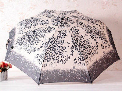 2014 fashion lady 3 folding leopard print luxurious anti uv rain wind european style umbrella