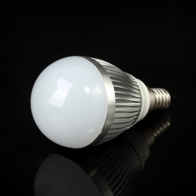 20pcs/lots led lamp bulb e14 3w 220v/110v 270lm warm white/white silver shell lamps for home