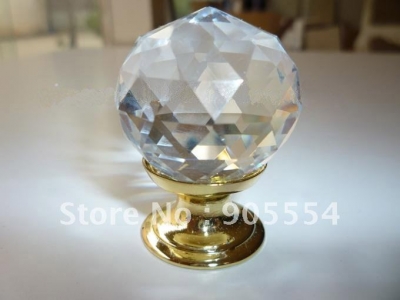 d40mmxh50mm crystal multi-faceted cutting drawer knobs/furniture handles and knobs