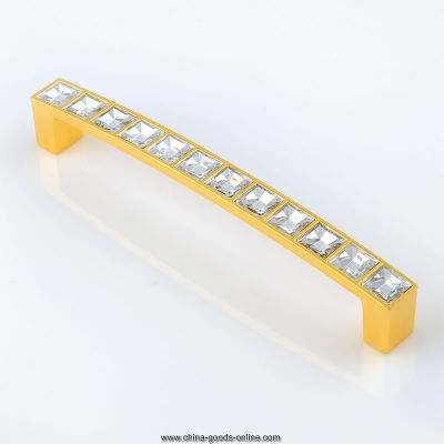 gold crystal handle 128mm/ door handle / furniture hardward handle