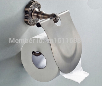 modern wall mounted bathroom antique bronze toilet paper holder with cover