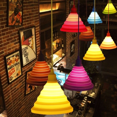 novelty colorful silica gel pendant lights ac 90-260v for bar restaurant bedrooms living room mall diy pendant lighting
