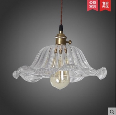 retro loft style pendant lights vintage industrial lighting lamp with glass lampshade edison ,lustres de sala teto pendente
