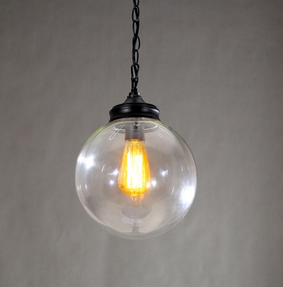 round ball individual retro creative glass pendant light restaurant bedroom aisle decorative pendant lamp