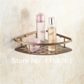 wall mounted antique brass bathroom soap basket bath shower shelf triangle basket holder building material kh-1073