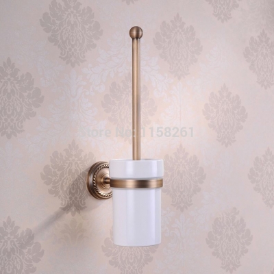 whole and retail promotion luxury antique brass wall mounted bathroom toilet brush holder hj-1309f