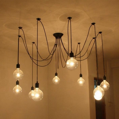 10 lights vintage bar coffee ceiling hallway pendant lamp fixture loft american edison chandelier e27 90-260v