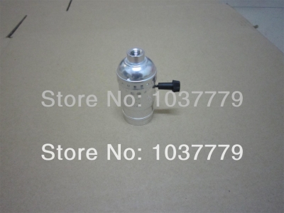 10pcs/lot e27 silver color aluminum material lamp holder with turn switch
