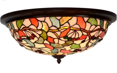 16-inch ceiling lamp bedroom kitchen dining room balcony light european pastoral color glass lamps,yslc-47,
