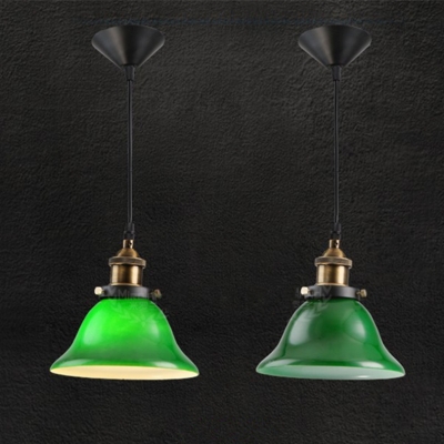 2015 american country loft pastoral led green pendant light european nostalgic iron pendant light with 5w led bulb model q8009
