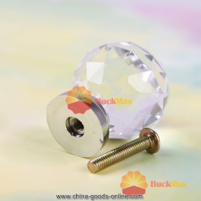 buckmax top grade 1pcs 30mm crystal cupboard drawer cabinet knob diamond shape pull handle #06 only you