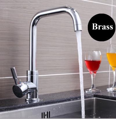 chromed brass kitchen faucet, and cold water kitchen mixer