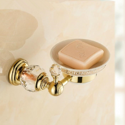crystal & brass & ceramics bathroom accessories soap dishes / soap holder/soap case hk-31k