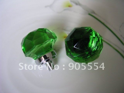 d25mmxh30mm green crystal glass cabinet drawe knob/cabinet knob