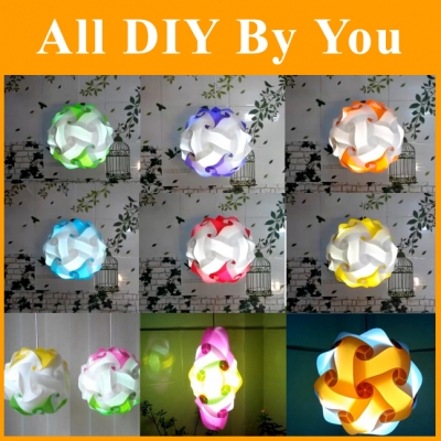 diy puzzle ball light wedding party festival colorful environmental pp creative pendants light