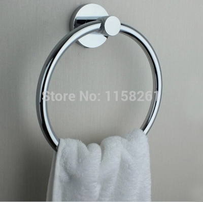 euro simple style solid brass chrome finished round towel ring,bathroom accessories product towel holder,towel rack fm-1280r