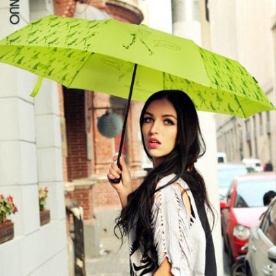 flapper modern girl umbrella office lady fashion umbrella shopping street umbrella 3 folding portable