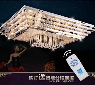 luxury living room lights led modern crystal rectangle ceiling light bedroom lights crystal k9 lighting