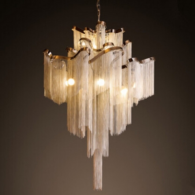 new luxury lustre tassel led pendant light creative hanglamp fixtures for els villa cafe bar home lightings lamparas lampen