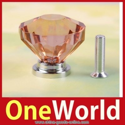 top rated oneworld 1pcs 32mm diamond shape crystal cupboard drawer cabinet knob pull handle #05 quality assurance