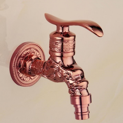 wall mount antique brass mop pool taps brass rose golden washing machine faucet 8523-e