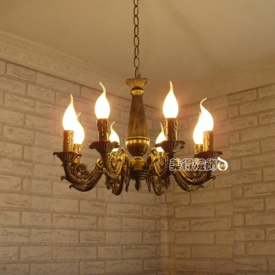 8 lights modern chandelier light antique brass color lighting modern decoration lamp study light bedroom lamp