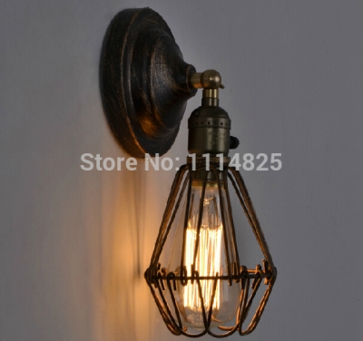 american style edison wall lamp bedside antique wall lamp single-head 110-240v e27 base type