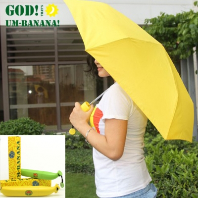 banana style umbrella anti-uv sun folding rain umbrella creative cartoon umbrella fruit umbrella