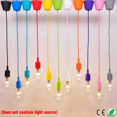colorful lustre e27 base art pendant lamp creative diy droplight home decoration lighting for bar/show window