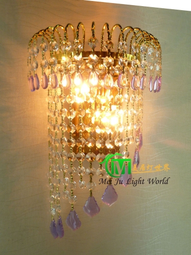 crystal wall lamp light sconce lighting golden finish guaranteed k9 crystal sconce lights