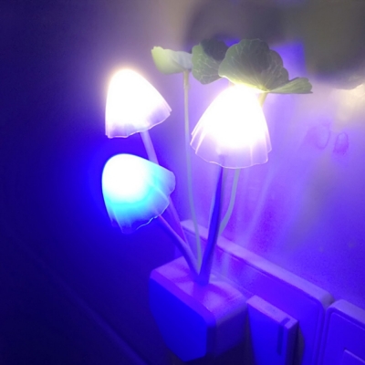 eu us plug for choose romantic colorful led mushroom night light bed lamp home illumination light sensor automatic startup
