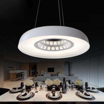 modern led crystal pendant lights for dining room living room acrylic 24w led pendant lights lamp fixture lamparas modernas