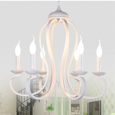 north europe 110v - 240v white and black modern simple fashion pastoral whole iron chandelier