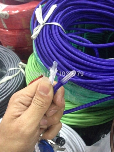 to usa by ups 35meters colorful fabric wire lighting accessories edison bulb diy pendant cloth cable
