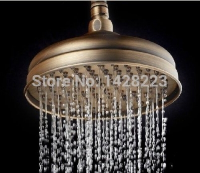 whole and retail antique brass 8 inch rainfall shower head bathroom top sprayer for shower faucet