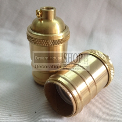 (100pcs/lot) vintage e27 lamp holder pendant lamp socket antique lampholder edison bulb holder copper brass diy lamp holder