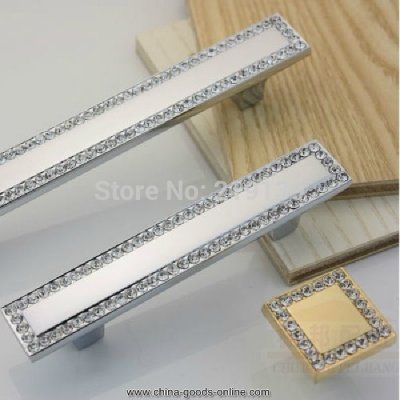 2pcs 64cm crystal zinc alloy furniture handles kitchen cabinet handles drawer pulls door knobs furniture hardware