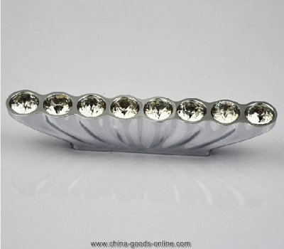 64mm modern fashion gem chrome plated glass crystal handles and knobs for cabinets drawer cupboard pulls bar