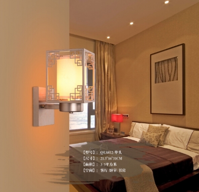 chinese style stainless steel led wall light,for restaurant aisle porch living room bedroom ,bulb included ac 90v~260v