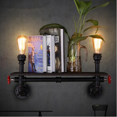 creative water pipe vintage industrial edison wall lamp loft style wall light fixtures for bar aisle balcony lamparas de pared