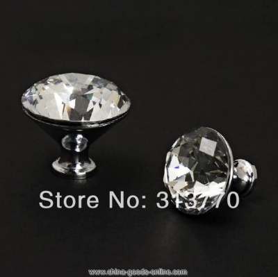 d40mm k9 crystal glass cabinet knob shell knob