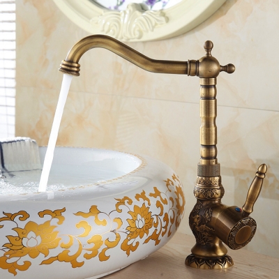 new arrival deck mounted single handle bathroom sink mixer faucet antique bronze popular and cold water al-9988f