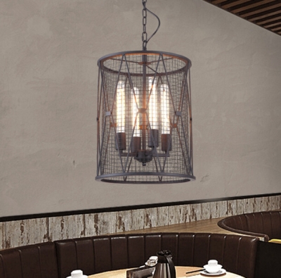 nordic retro bar iron chandelier cafe restaurant creative personality nostalgic art industrial vintage loft light