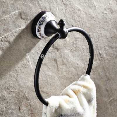 oil rubbed bronze bathroom towel ring wall mounted brass material