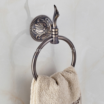 retro style bathroom bath towel rack wall mounted antique bronze towel ring zp-9325f