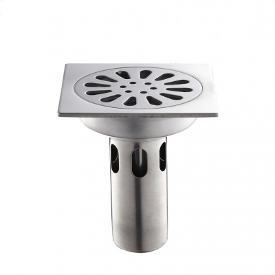 10cm stainless steel floor drain bathroom kitchen shower double anti-odor floor drain square bath drain hj-9015