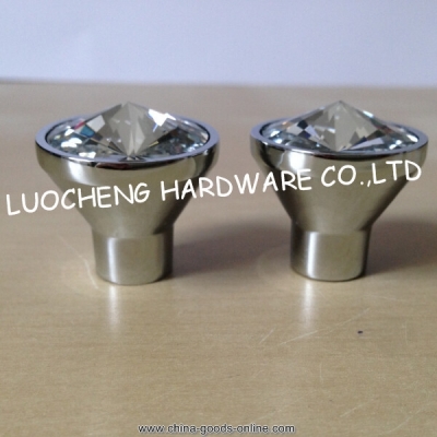 10pcs/ lot 29mm silver crystal knob drawer knob glass knobs furniture knobs chrome finish