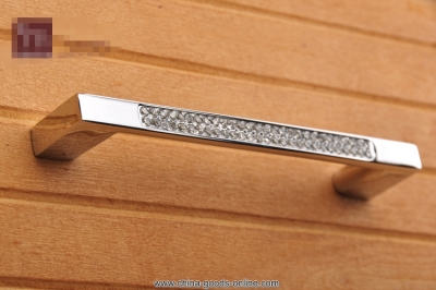 128mm european modern minimalist furniture hardware k9 crystal handle cabinet drawer wardrobe door handle handle whole