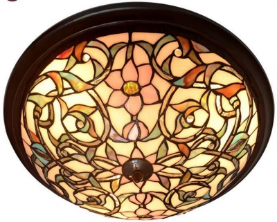 16-inch stained glass ceiling lamp home living room bedroom lampe lights,yslc-46,