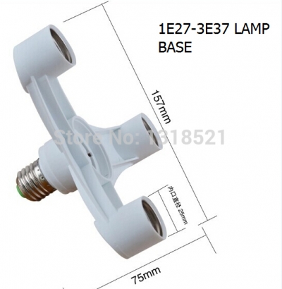 1e27 to 3 heads e27 lamp base light lamp bulbs adapter converter lamp holder 1e27 to 3 e27lamp socket ,retail
